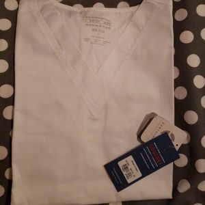 White XS Cherokee Certainty WW Flex scrub top